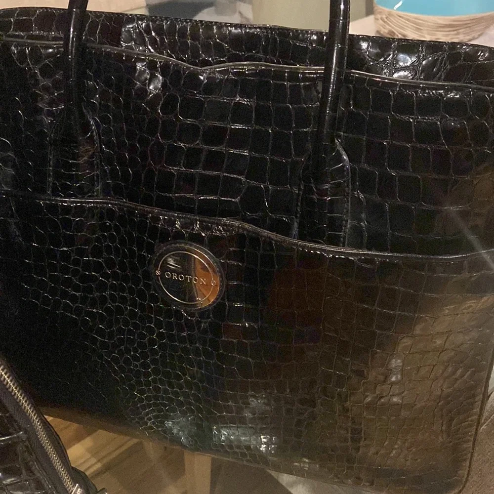 Matching Oroton handbag and briefcase , black , very stylish - Picture 3 of 15